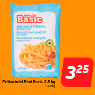 Allahindlus - Friikartulid Rimi Basic, 2,5 kg