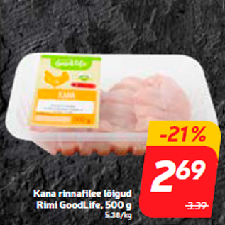 Скидка - Ломтики куриной грудки Rimi GoodLife, 500 г