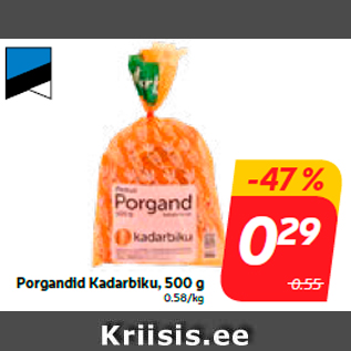 Allahindlus - Porgandid Kadarbiku, 500 g