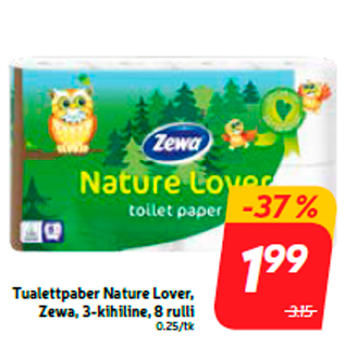 Скидка - Туалетная бумага Nature Lover, Zewa