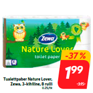 Allahindlus - Tualettpaber Nature Lover, Zewa