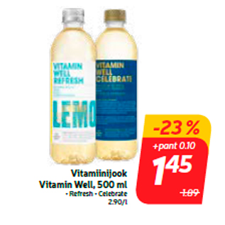 Allahindlus - Vitamiinijook Vitamin Well, 500 ml