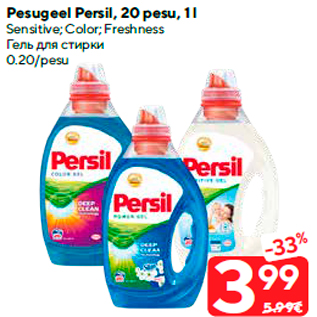 Allahindlus - Pesugeel Persil, 20 pesu, 1 l