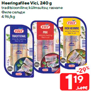 Allahindlus - Heeringafilee Vici, 240 g