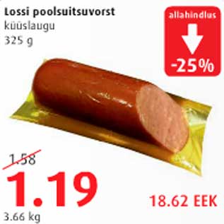 Allahindlus - Lossi poolsuitsuvorst