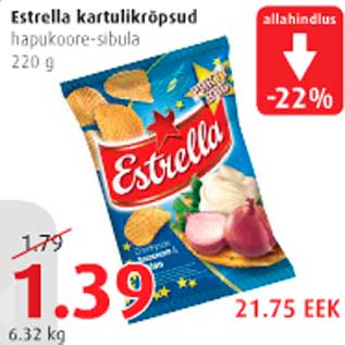 Allahindlus - Estrella kartulikrõpsud