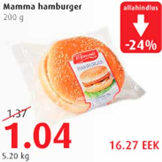 Allahindlus - Mamma hamburger