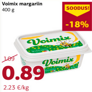 Allahindlus - Voimix margariin 400 g