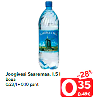 Allahindlus - Joogivesi Saaremaa, 1,5 l