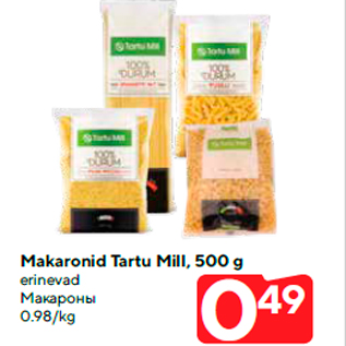 Allahindlus - Makaronid Tartu Mill, 500 g