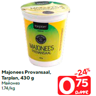Allahindlus - Majonees Provansaal, Tarplan, 430 g