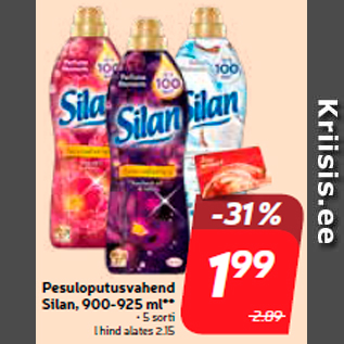 Allahindlus - Pesuloputusvahend Silan, 900-925 ml**