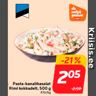 Allahindlus - Pasta-kanalihasalat Rimi kokkadelt, 500 g