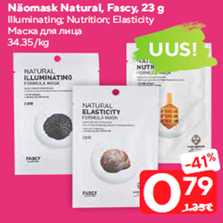 Allahindlus - Näomask Natural, Fascy, 23 g