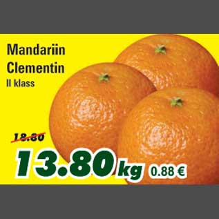 Allahindlus - Mandariin Clementin