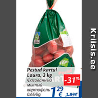 Allahindlus - Pestud kartul Laura, 2 kg