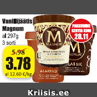 Allahindlus - Vanillijäätis Magnum