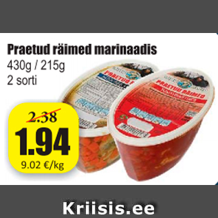 Allahindlus - Praetud räimed marinaadis