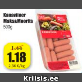 Allahindlus - Kanaviiner Maks&Moorits 500 g