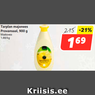 Allahindlus - Tarplan majonees Provansaal, 900 g