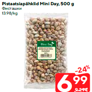 Allahindlus - Pistaatsiapähklid Mini Day, 500 g