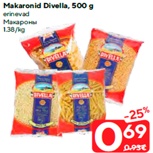 Allahindlus - Makaronid Divella, 500 g