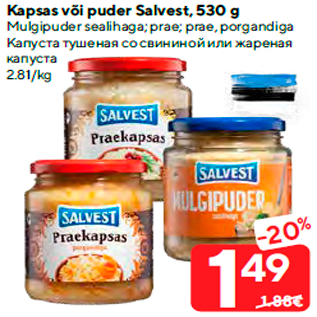 Allahindlus - Kapsas või puder Salvest, 530 g