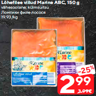 Allahindlus - Lõhefilee viilud Marine ABC, 150 g