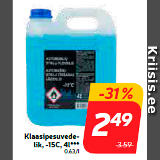 Allahindlus - Klaasipesuvedelik,Klaasipesuvedelik, -15C, 4l***