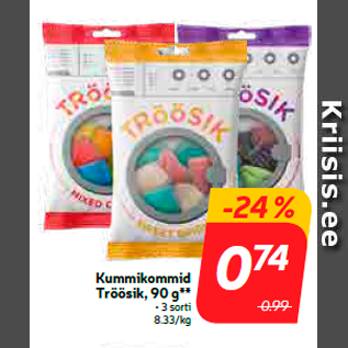 Allahindlus - Kummikommid Tröösik, 90 g**