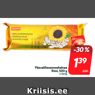 Allahindlus - Päevalilleseemnehalvaa Rimi, 500 g