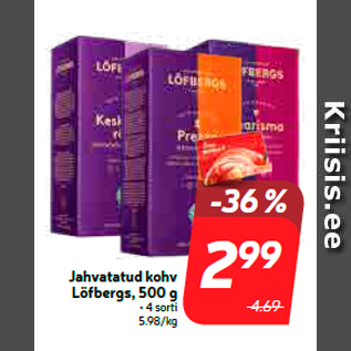 Allahindlus - Jahvatatud kohv Löfbergs, 500 g