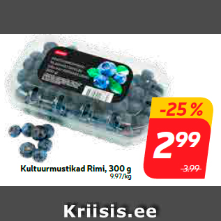 Allahindlus - Kultuurmustikad Rimi, 300 g