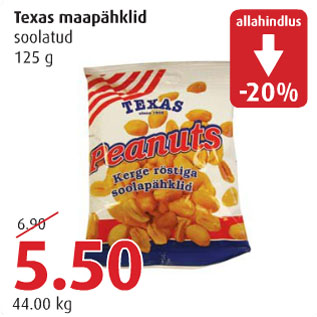 Allahindlus - Texas maapähklid