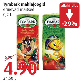 Allahindlus - Tymbark mahlajoogid