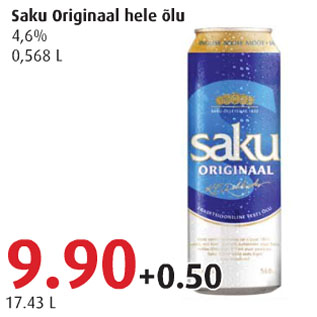 Allahindlus - Saku Originaal hele õlu