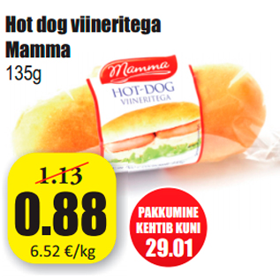 Allahindlus - Hot dog viineritega Mamma 135g