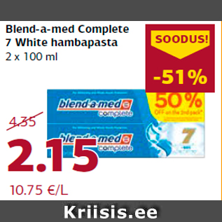 Allahindlus - Blend-a-med Complete 7 White hambapasta