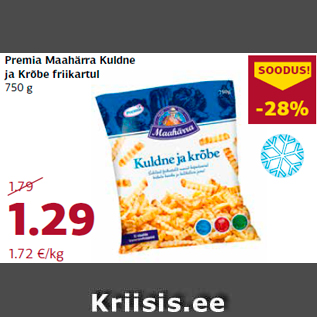 Allahindlus - Premia Maahärra Kuldne ja Krõbe friikartul 750 g