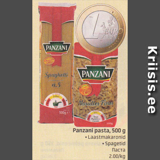 Allahindlus - Panzani pasta, 500 g