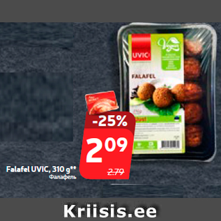 Allahindlus - Falafel UVIC, 310 g**