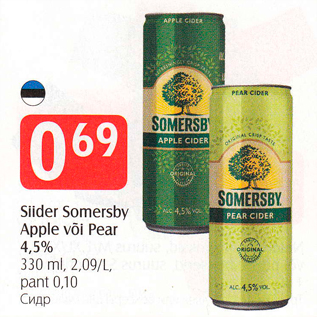 Allahindlus - Siider Somersby Apple või Pear