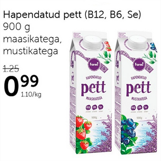 Allahindlus - HAPENDATUD PETT (B12, B6, Se) 900 g