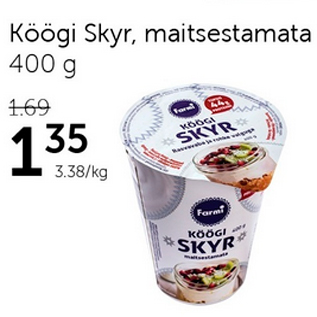 Allahindlus - Köögi Skyr, maitsestamata 400 g