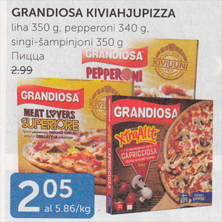 Allahindlus - GRANDIOSA KIVIAHJUPIZZA