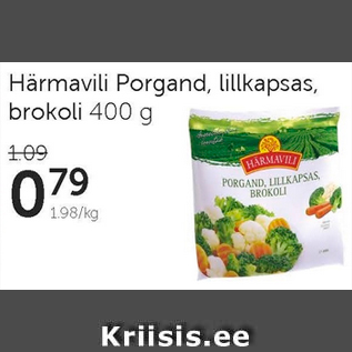 Allahindlus - Härmavili Porgand, lillkapsas, brokoli 400 g