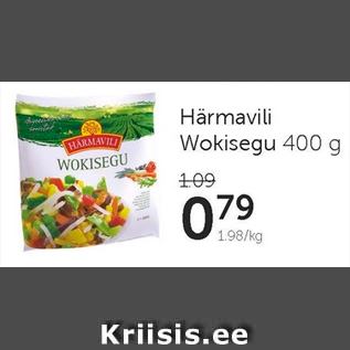 Allahindlus - Harmavili Wokisegu 400 g