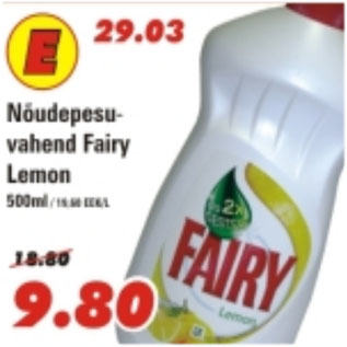 Allahindlus - Nõudepesuvahend Fairy Lemon