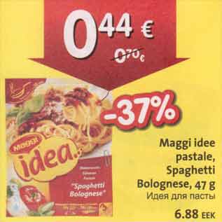 Allahindlus - Maggi idee pastale Spaghetti Bolognese