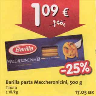 Allahindlus - Barilla pasta Maccheronicini